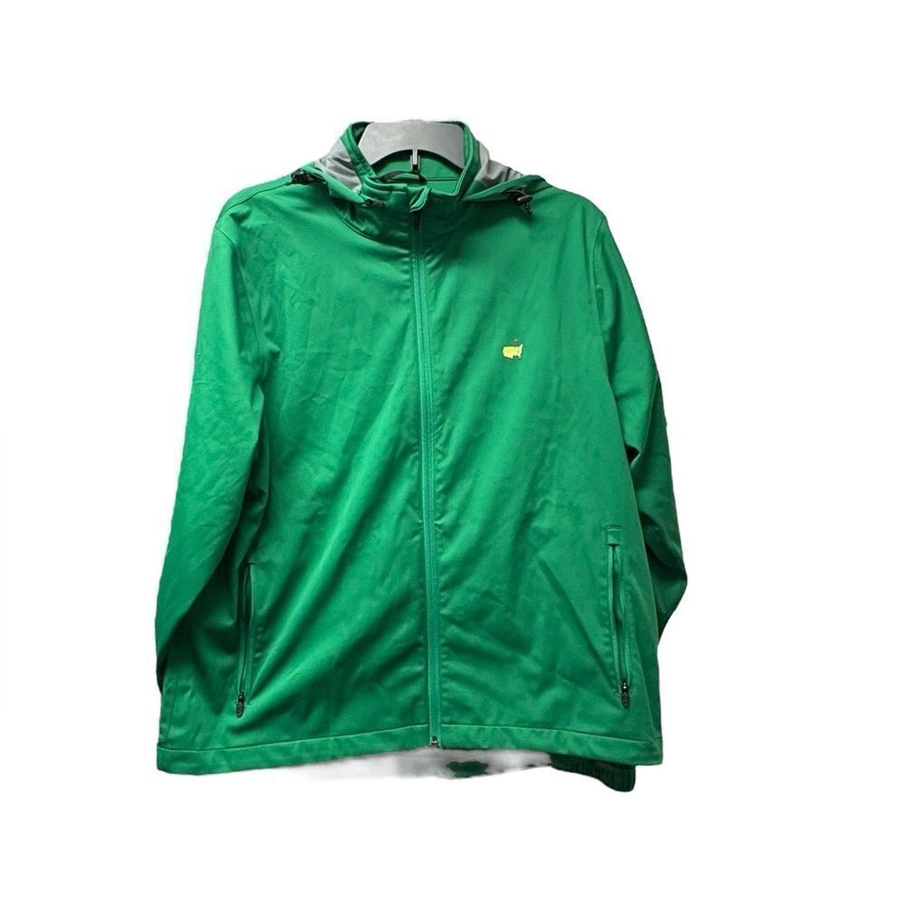 2024 Masters Tournament Tech Green Full Zip Wind with Stowable Hood Jacket Sz XL